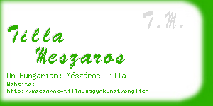 tilla meszaros business card